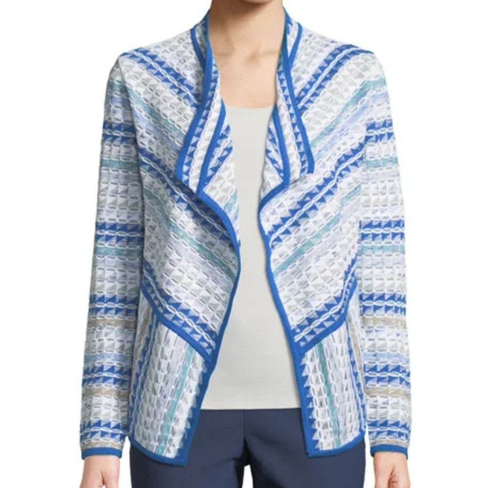 NIC+ZOE Prism Stitched Open-Front Cardigan